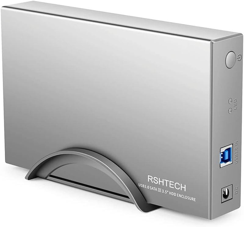 Rshtech Hard Drive Enclosure USB 3.0 to SATA Aluminum External Hard Drive Dock Case for 3.5 inch HDD SSD up to 16TB Drives, Support UASP (RSH-339) - Image 1